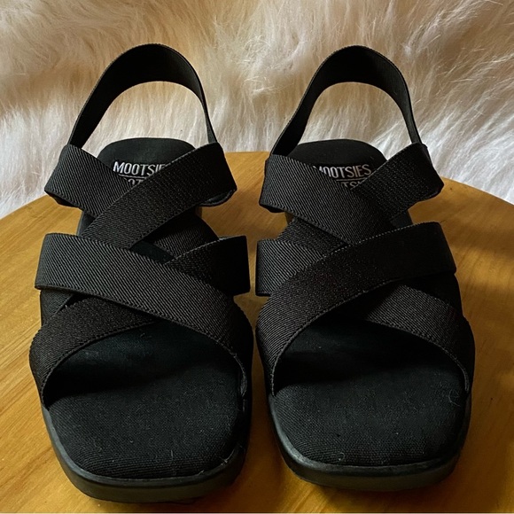 Mootsies Tootsies Black Sandals Women’s Size 8.5M Straps - Picture 5 of 10